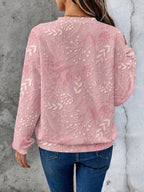 EMERY ROSE Casual Plaid Print Pattern Loose Fit Crew Neck Long Sleeve Sweatshirt For Women Checkered Top Argyle Sweater Winter Tops For Women Women Sweater Plaid Top,Casual