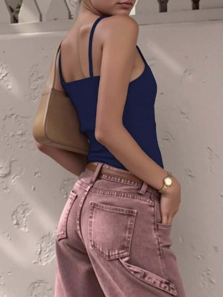 Zyxie Women's Casual Versatile Solid Color Slim Fit Camisole