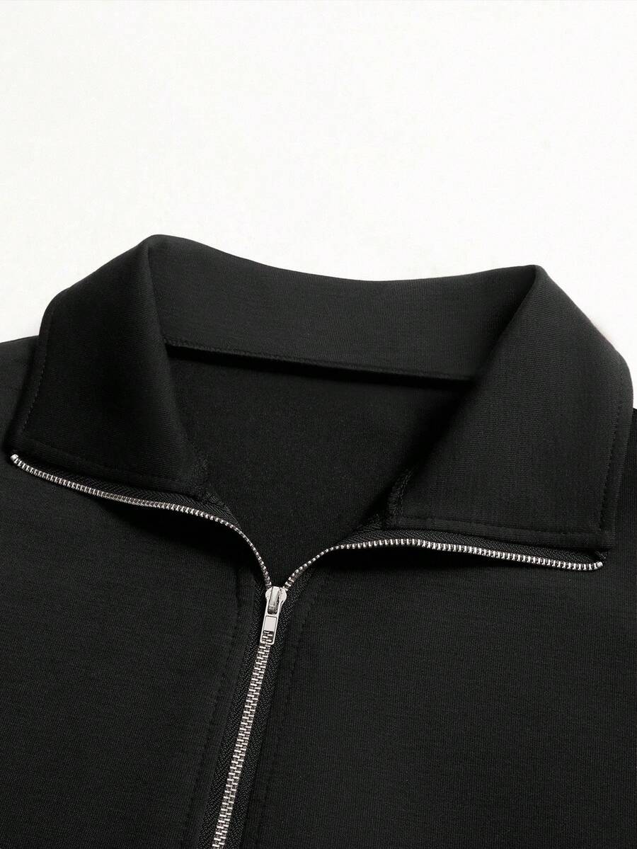 Airaco Women's Solid Color Drop Shoulder Long Sleeve Vintage American Style Half Zip Niche Sweatshirt Pullover Fall