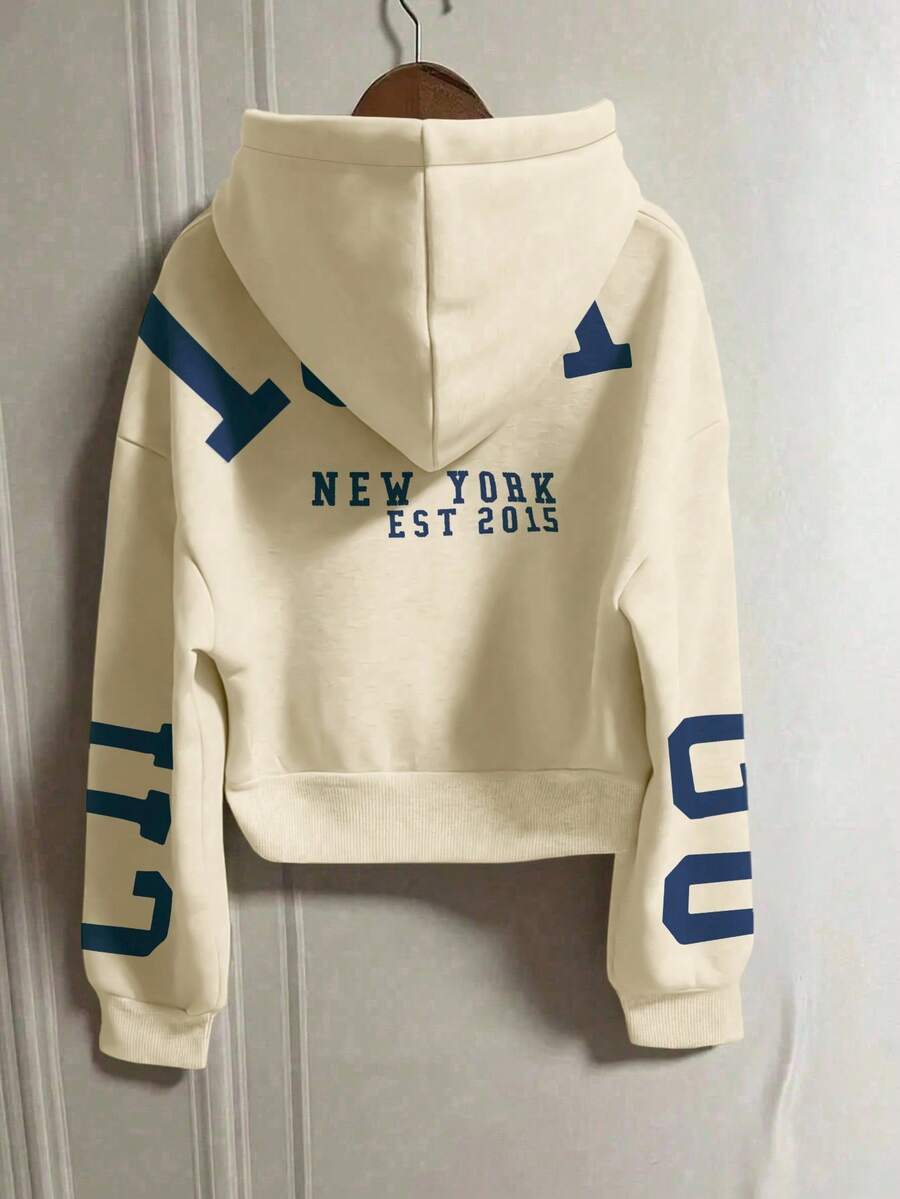 INAWLY Hooded Thermal Lined Sweatshirt, Autumn/Winter Short Loose Jacket,Ladies Spring/Fall Casual Pocket,Zipper Three Quarter Length Sleeve Hooded Oversized Regular Apricot Drop Shoulder Zip Up Women Hoodies,Three Quarter Sleeve Tops Graduation,Back To School Outfits,Graduation,Teacher Outfits For Women,Back To School Pullover
