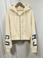 INAWLY Hooded Thermal Lined Sweatshirt, Autumn/Winter Short Loose Jacket,Ladies Spring/Fall Casual Pocket,Zipper Three Quarter Length Sleeve Hooded Oversized Regular Apricot Drop Shoulder Zip Up Women Hoodies,Three Quarter Sleeve Tops Graduation,Back To School Outfits,Graduation,Teacher Outfits For Women,Back To School Pullover