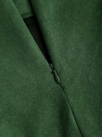 Sweetra Vintage Italian Style Maillard Color Pleated Bodycon Skirt, Sexy & Alluring For Autumn/Winter