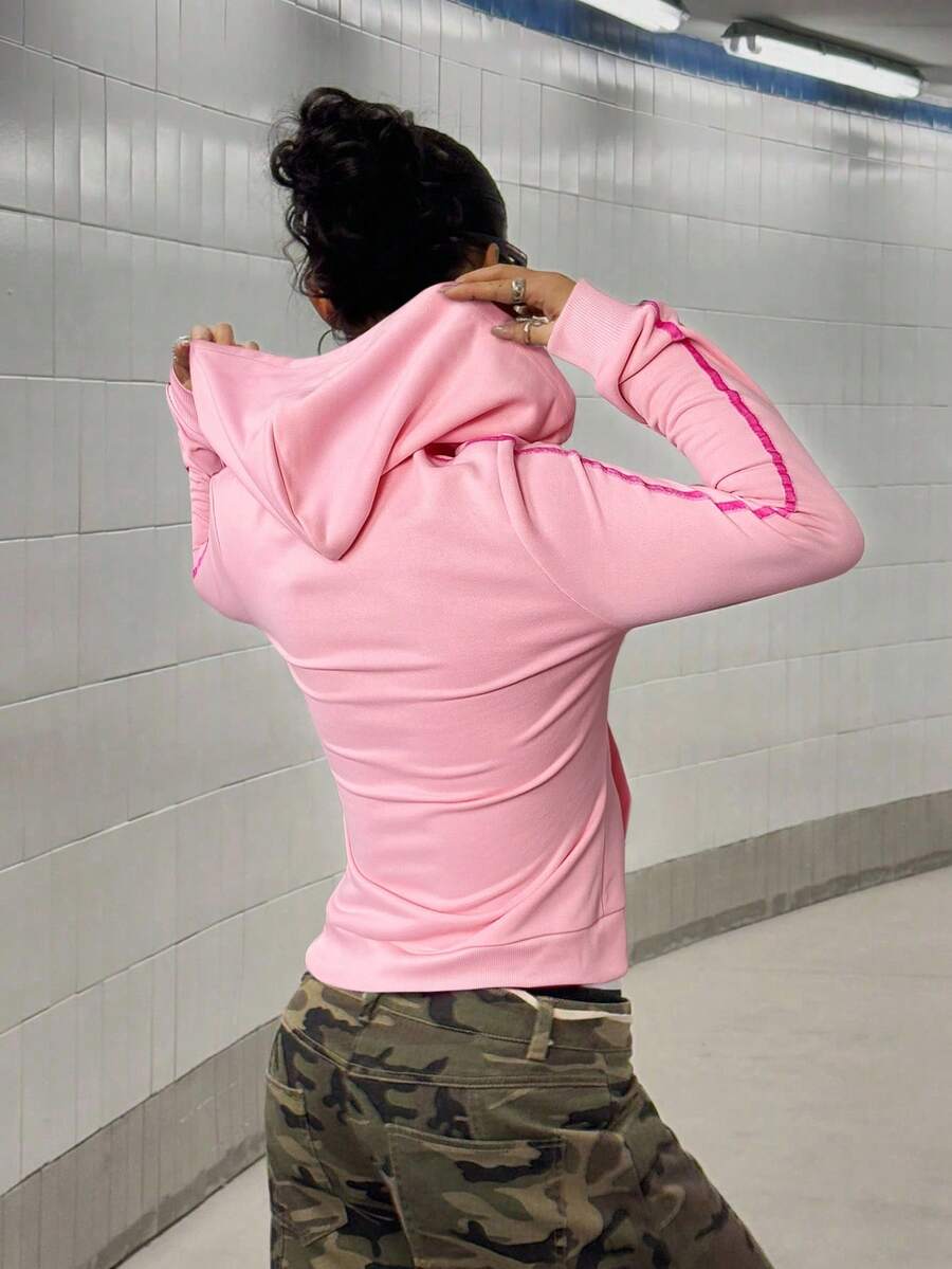 StreetHx Retro American Style Fitted Zip Up Hoodie Jacket For Women,Graduation,Teacher,Back To School Pullover Fall