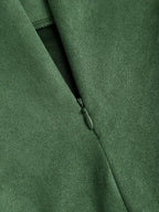 Sweetra Vintage Italian Style Maillard Color Pleated Bodycon Skirt, Sexy & Alluring For Autumn/Winter