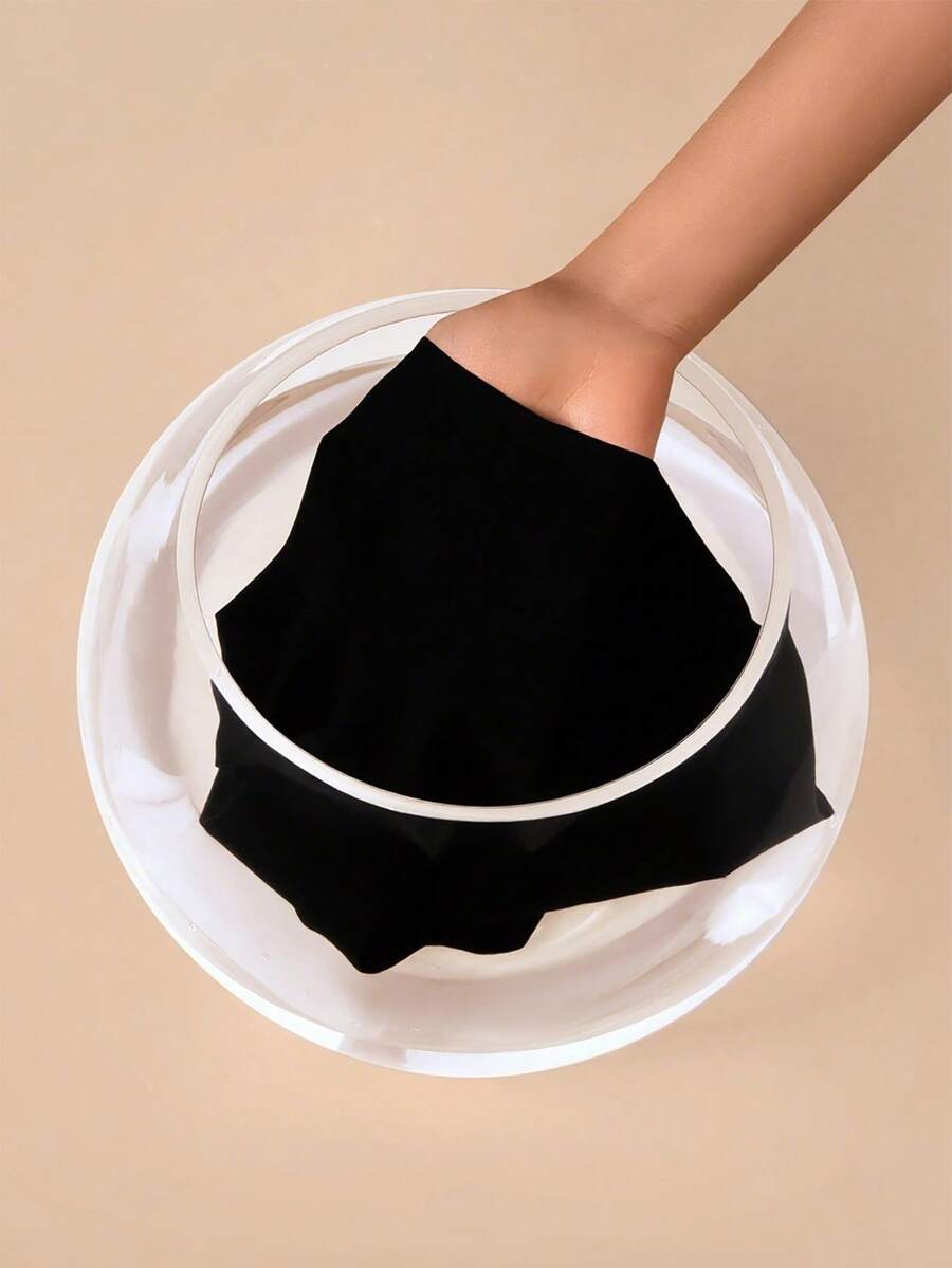 Aofeiqike 6pcs High Waist Plus Size Women Briefs, Sexy Seamless Breathable Ice Silk Panties, Comfortable Soft Hipster Underwear