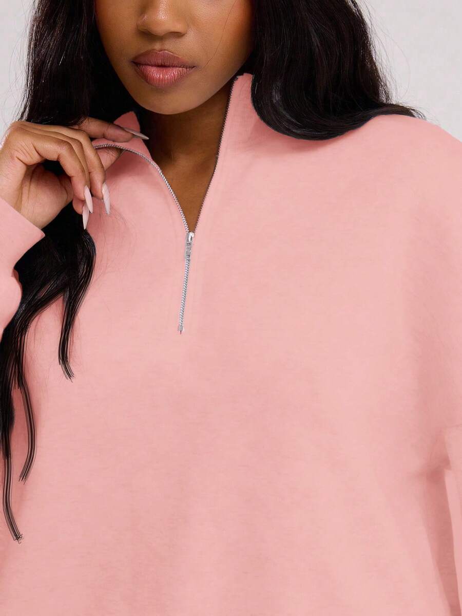 MUSERA Quarter Zip Oversized Sweatshirt Casual, Airport Graduation, Back To School, Teacher, Winter Carnival Vacation