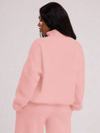 MUSERA Quarter Zip Oversized Sweatshirt Casual, Airport Graduation, Back To School, Teacher, Winter Carnival Vacation