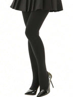 1pc Women's Sexy Semi-Sheer Tights, Thick Warm Lining, High Waist Elastic Skinny Pants, 220g, Comfortable