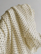 Elamini Women's Fashion Pleated Layered Decor Sweet Design Charming Polka Dot Ruffle Hem Vacation Style Skirt