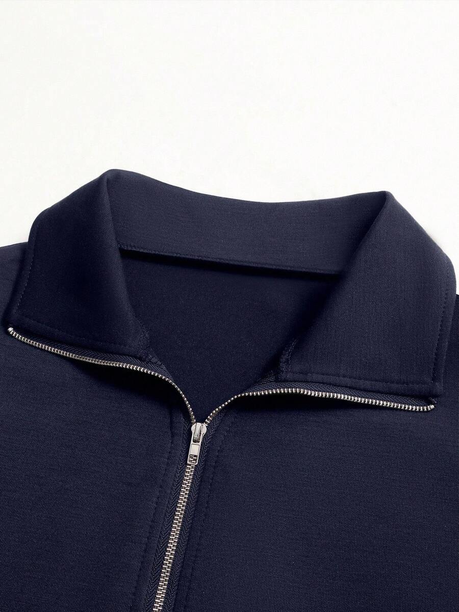 Airaco Women's Solid Color Drop Shoulder Long Sleeve Vintage American Style Half Zip Niche Sweatshirt Pullover Fall