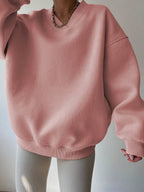 INAWLY Women's Spring And Autumn Loose Fit Casual Pullover With V-Neck And Dropped Shoulders,Ladies Spring/Fall Casual Long Sleeve V Neck Loose Regular Mint Green Drop Shoulder Pullovers Women Hoodies,Long Sleeve Tops Graduation,Back To School Outfits,Graduation,Teacher Outfits For Women,Back To School