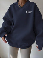INAWLY Women's Spring And Autumn Loose Fit Casual Pullover With V-Neck And Dropped Shoulders,Ladies Spring/Fall Casual Long Sleeve V Neck Loose Regular Mint Green Drop Shoulder Pullovers Women Hoodies,Long Sleeve Tops Graduation,Back To School Outfits,Graduation,Teacher Outfits For Women,Back To School