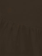 Elegant Vintage French Style Long Sleeve A-Line Dress, Pleated Collar Waist Cinched Casual Midi Length Dress For Women