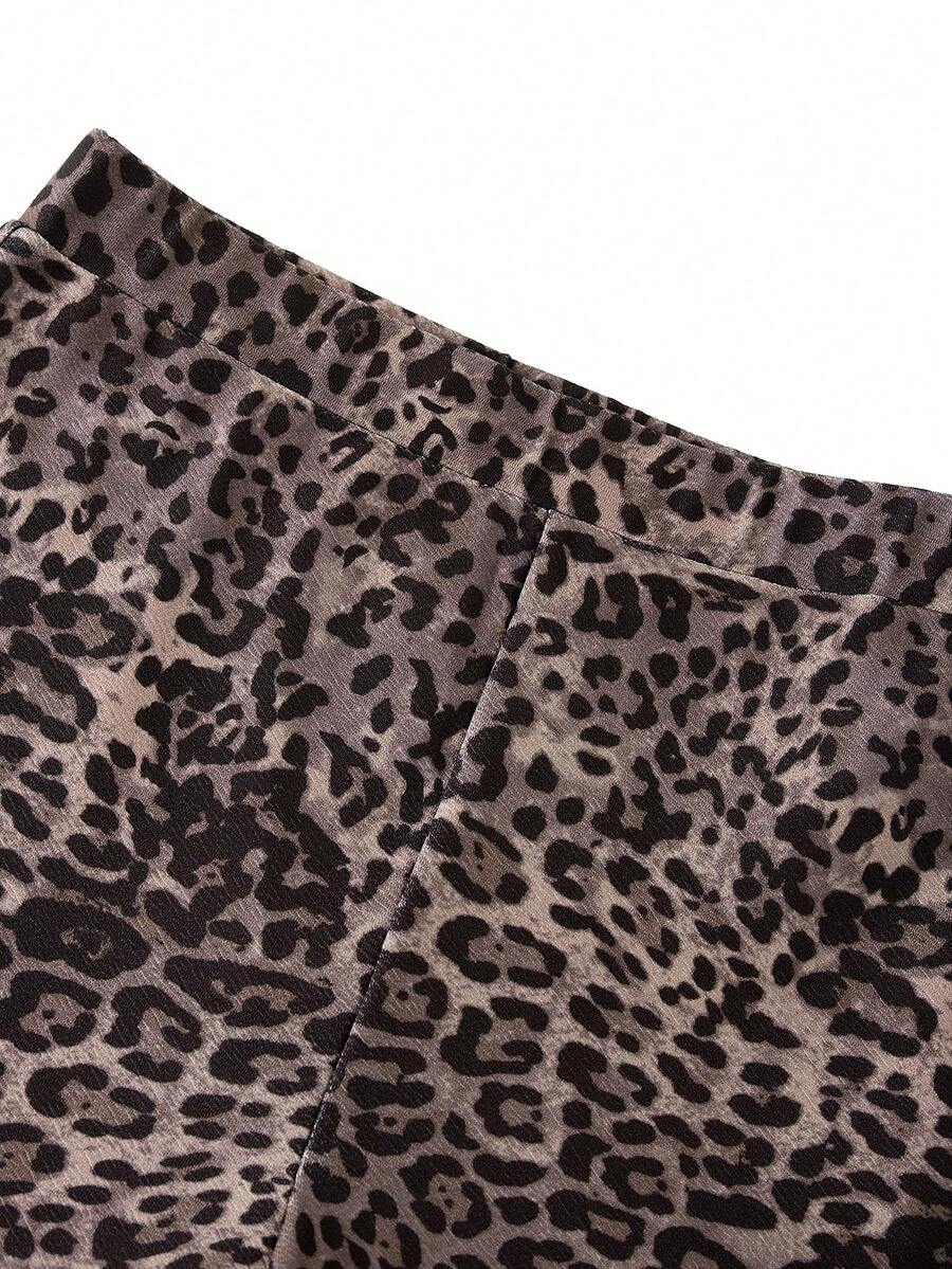 SHEIN Clasi Summer Elegant Women's Plaid Printed Elastic Knitted Pants, Suitable For Various Occasions, Suitable For Summer Vacation, Elegant Travel, And Daily Commuting Business Casual Woman