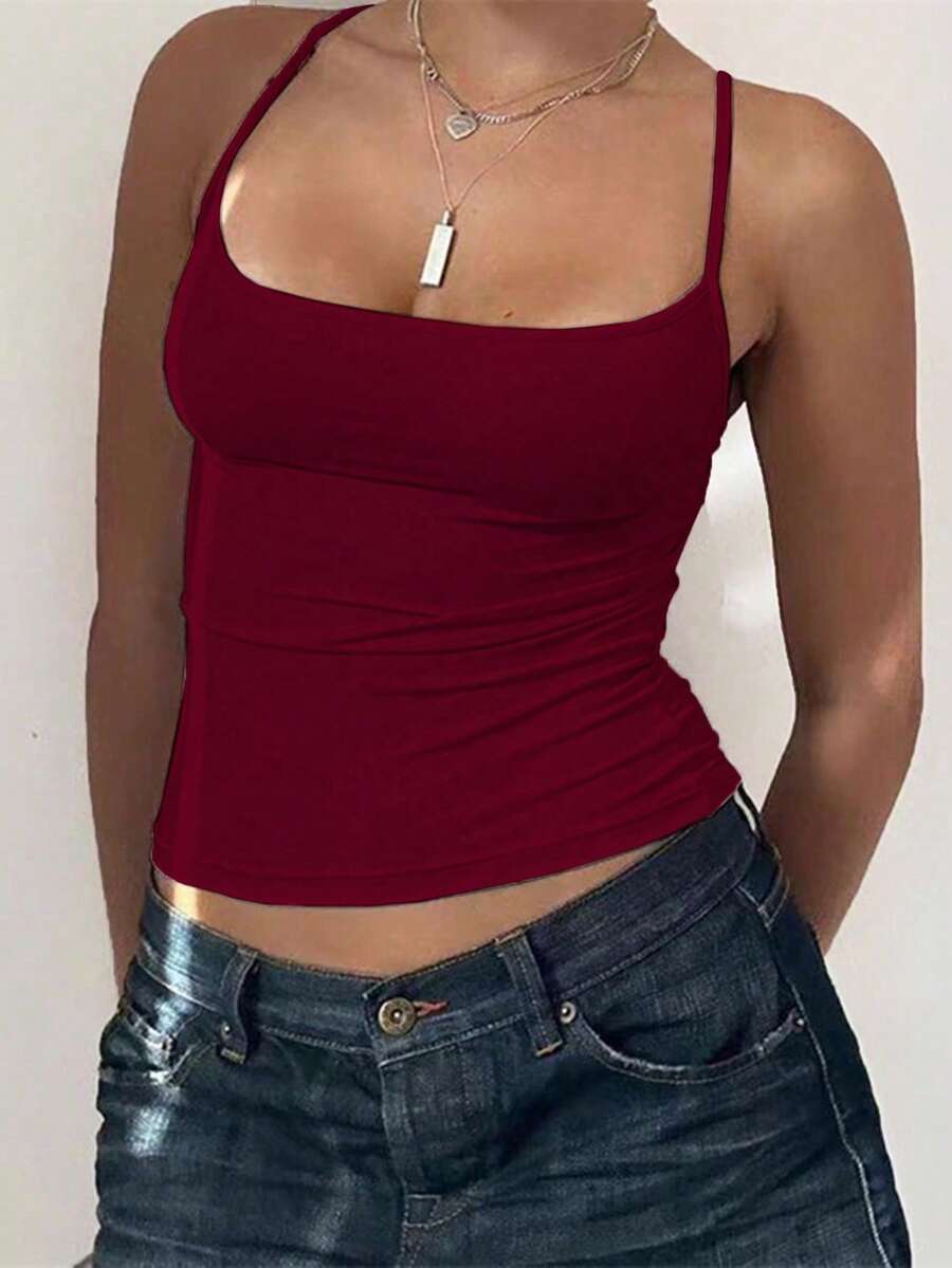 Zyxie Women's Casual Versatile Solid Color Slim Fit Camisole