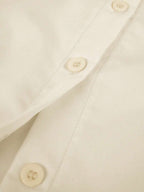 Airlisse Women's French Elegant Casual Cinched Waist Ruched Long Sleeve White Blouse, Suitable For Work And School