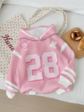 Attitoon Women's Casual Street Style Loose Sweatshirt, Color Block Design, Suitable For Autumn/Winter