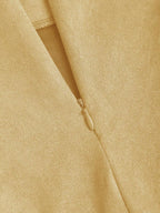 Sweetra Vintage Italian Style Maillard Color Pleated Bodycon Skirt, Sexy & Alluring For Autumn/Winter