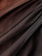 SHEIN MOD Women's Metallic Butterfly Ombre Abstract Floral Bell Sleeve Dress, Brown Elegant Women Dress, Brown Long Dress, Earth Tone Dress, Unique Dress,Elegant,Luxury,Party Dress,Dresses For Women Elegant