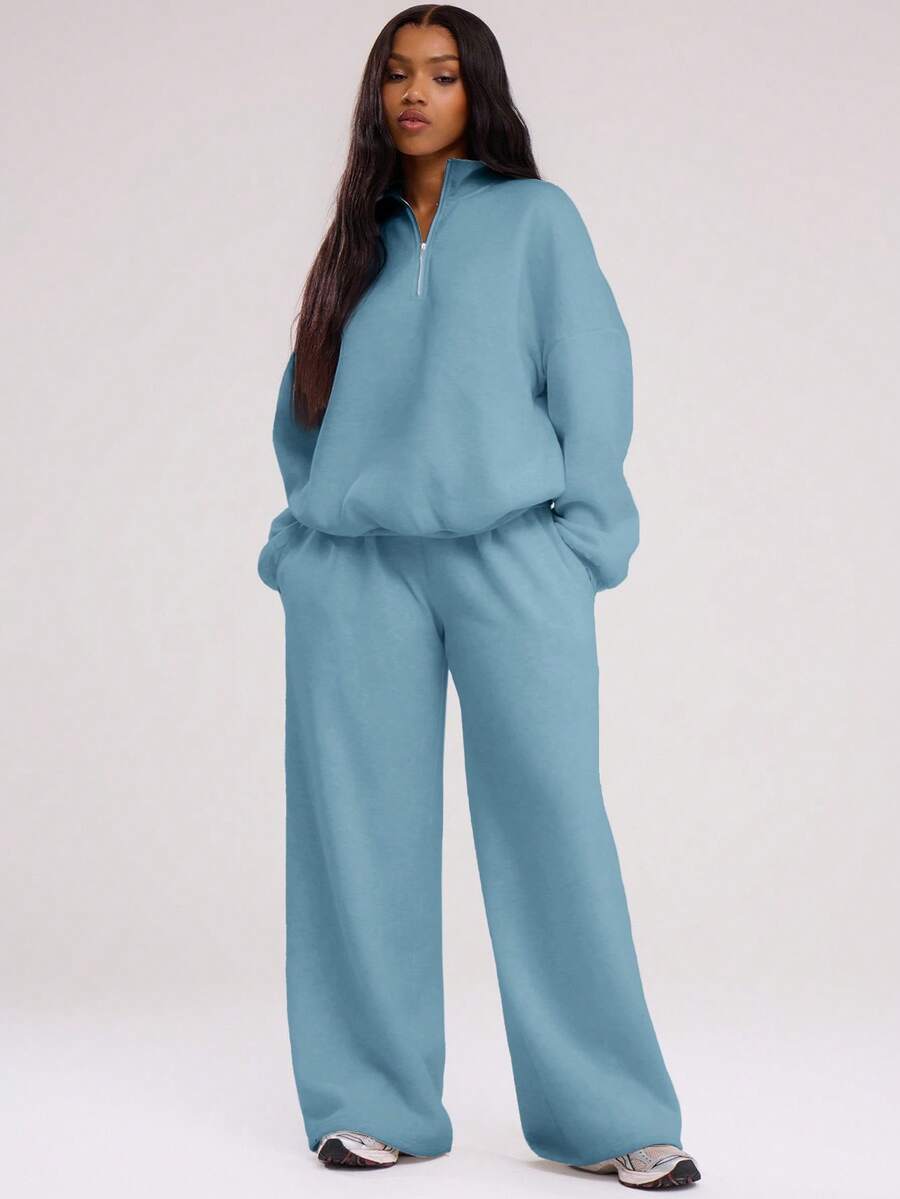 MUSERA Quarter Zip Oversized Sweatshirt Casual, Airport Graduation, Back To School, Teacher, Winter Carnival Vacation
