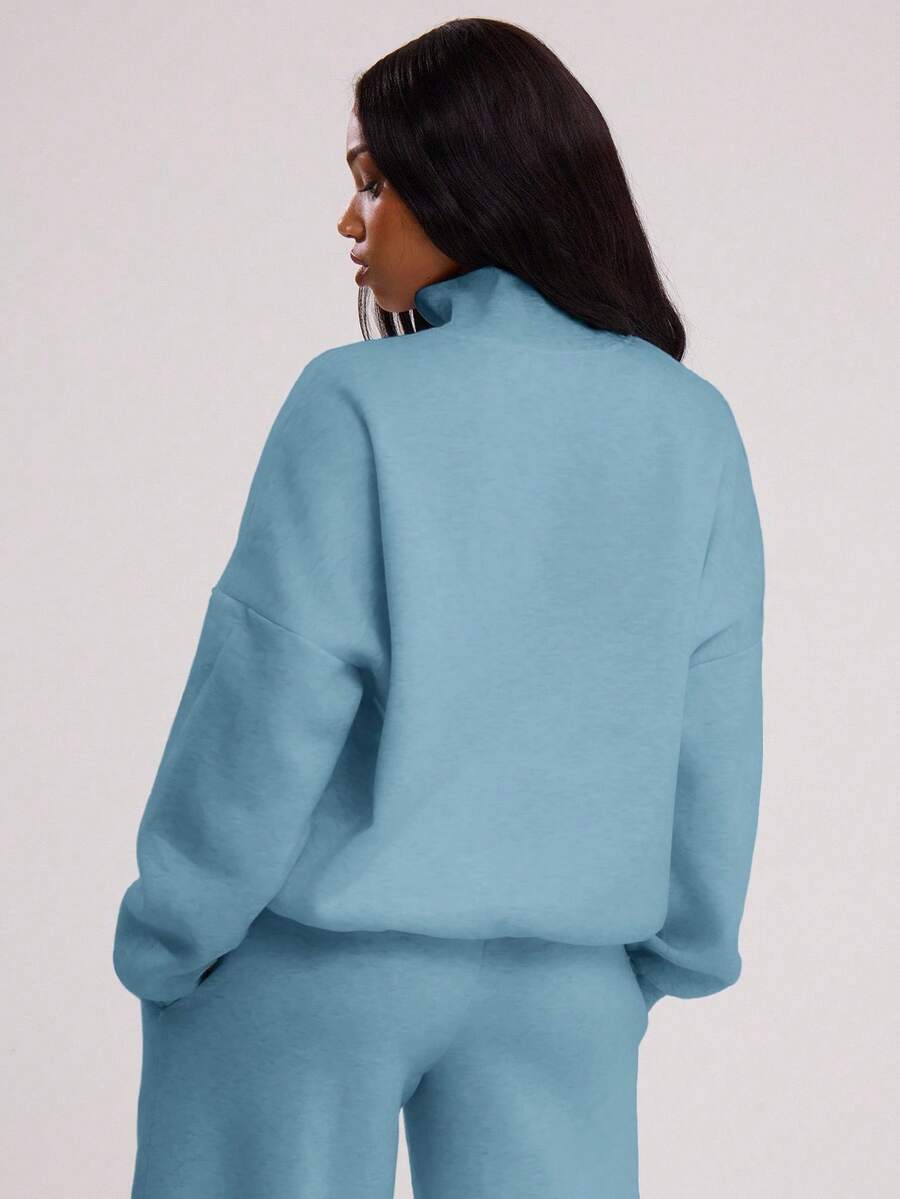 MUSERA Quarter Zip Oversized Sweatshirt Casual, Airport Graduation, Back To School, Teacher, Winter Carnival Vacation