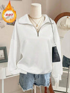 Lalippa Women's Loose Split Zip-Up Hoodie,Graduation,Teacher,Back To School Pullover Fall