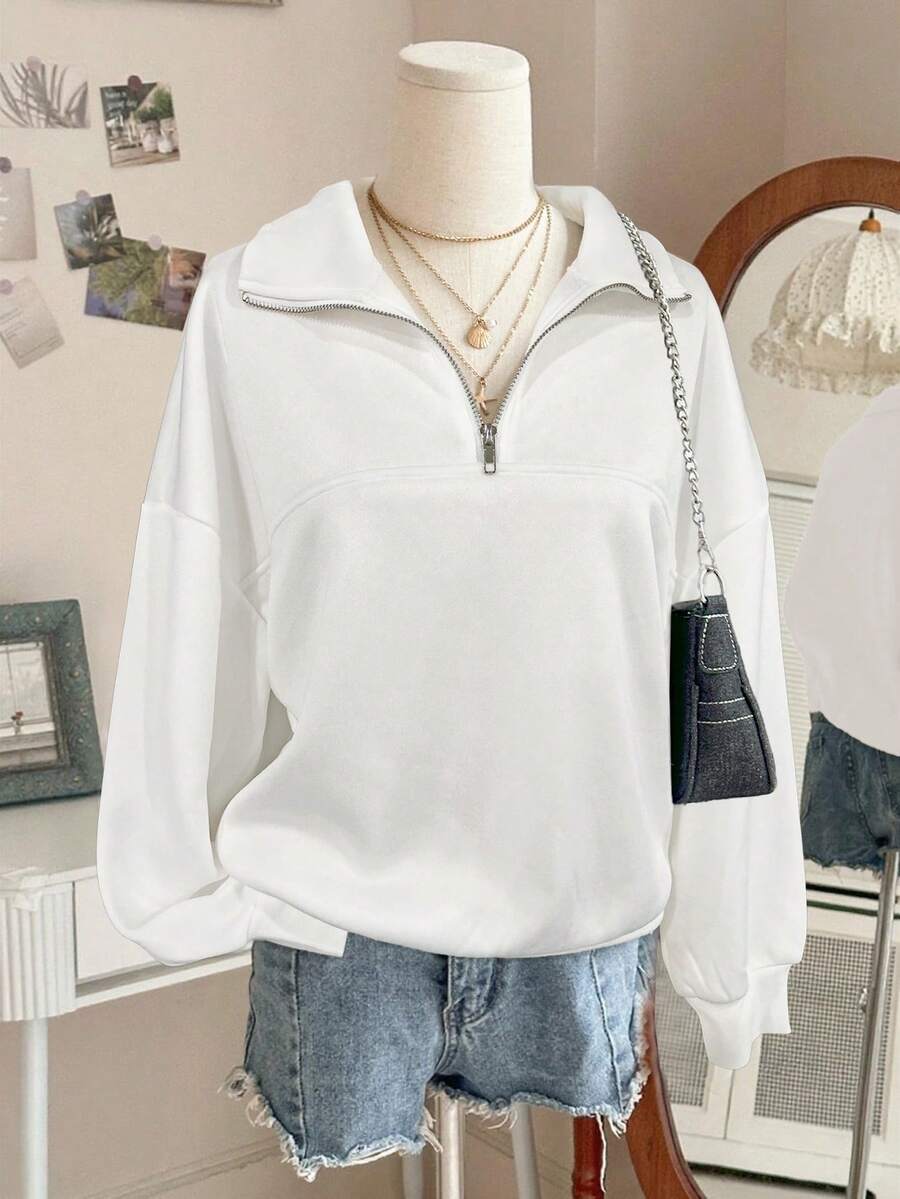 Lalippa Women's Loose Split Zip-Up Hoodie,Graduation,Teacher,Back To School Pullover Fall