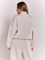 MUSERA Quarter Zip Oversized Sweatshirt Casual, Airport Graduation, Back To School, Teacher, Winter Carnival Vacation