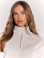 MUSERA Quarter Zip Oversized Sweatshirt Casual, Airport Graduation, Back To School, Teacher, Winter Carnival Vacation