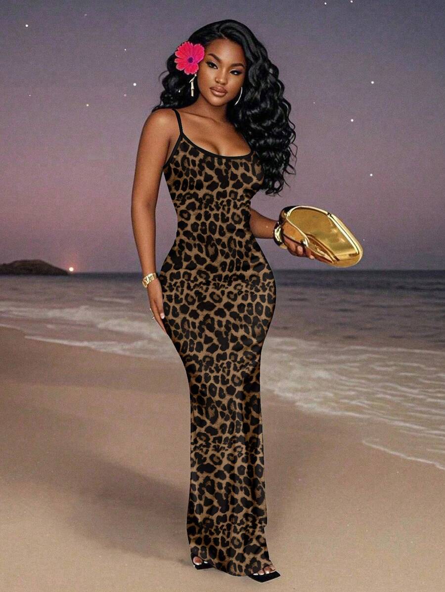 Slaydiva 2025/Summer Outfits For Women/Fall Women Clothes/Summer Dresses For Women/Elegant Dresses For Women/Wedding Guest Dress Women/Vacation Outfits Woman/Going Out/Classy Outfits For Women/Floral Graphic Casual Minimalist Sleeveless Dress Chic Dress