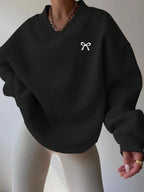 INAWLY Women's Spring And Autumn Loose Fit Casual Pullover With V-Neck And Dropped Shoulders,Ladies Spring/Fall Casual Long Sleeve V Neck Loose Regular Mint Green Drop Shoulder Pullovers Women Hoodies,Long Sleeve Tops Graduation,Back To School Outfits,Graduation,Teacher Outfits For Women,Back To School