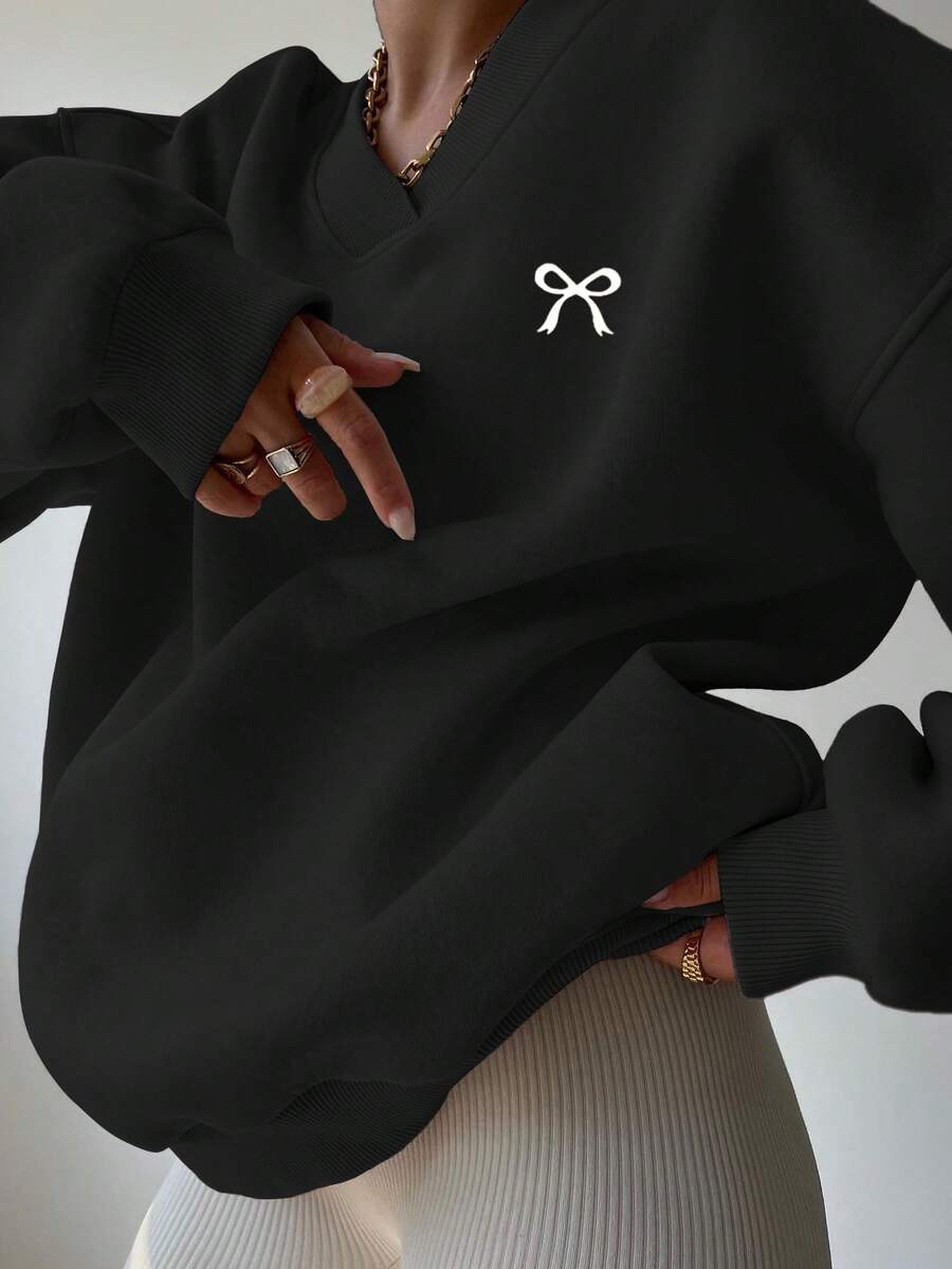 INAWLY Women's Spring And Autumn Loose Fit Casual Pullover With V-Neck And Dropped Shoulders,Ladies Spring/Fall Casual Long Sleeve V Neck Loose Regular Mint Green Drop Shoulder Pullovers Women Hoodies,Long Sleeve Tops Graduation,Back To School Outfits,Graduation,Teacher Outfits For Women,Back To School
