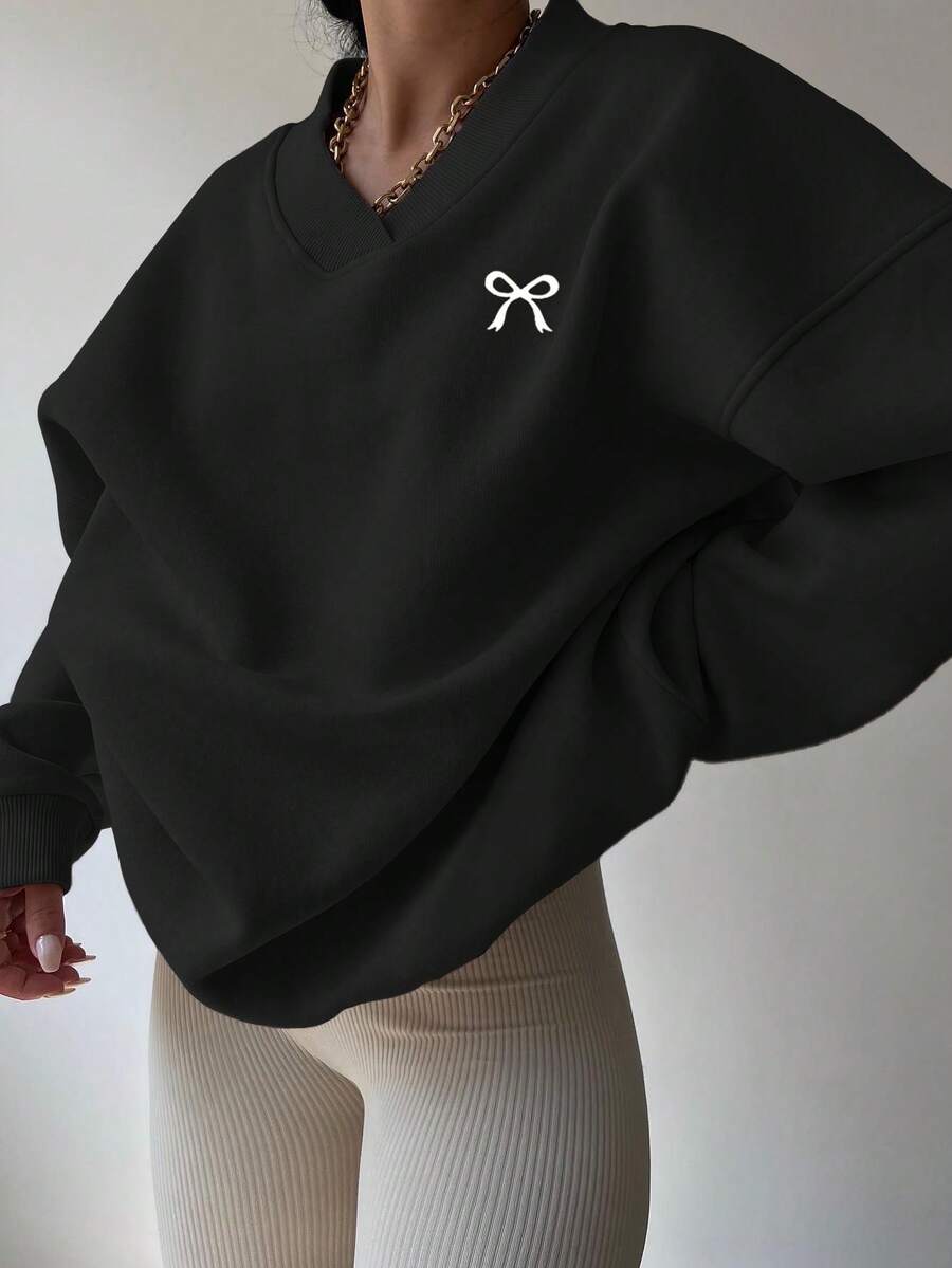 INAWLY Women's Spring And Autumn Loose Fit Casual Pullover With V-Neck And Dropped Shoulders,Ladies Spring/Fall Casual Long Sleeve V Neck Loose Regular Mint Green Drop Shoulder Pullovers Women Hoodies,Long Sleeve Tops Graduation,Back To School Outfits,Graduation,Teacher Outfits For Women,Back To School