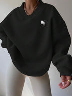 INAWLY Women's Spring And Autumn Loose Fit Casual Pullover With V-Neck And Dropped Shoulders,Ladies Spring/Fall Casual Long Sleeve V Neck Loose Regular Mint Green Drop Shoulder Pullovers Women Hoodies,Long Sleeve Tops Graduation,Back To School Outfits,Graduation,Teacher Outfits For Women,Back To School