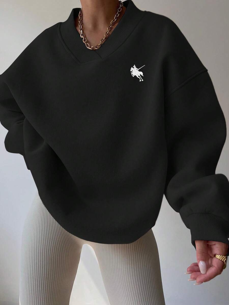 INAWLY Women's Spring And Autumn Loose Fit Casual Pullover With V-Neck And Dropped Shoulders,Ladies Spring/Fall Casual Long Sleeve V Neck Loose Regular Mint Green Drop Shoulder Pullovers Women Hoodies,Long Sleeve Tops Graduation,Back To School Outfits,Graduation,Teacher Outfits For Women,Back To School