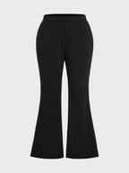 Plus Size Women Elegant High Waist Pocket Slim Fit Casual Everyday Commute Pants