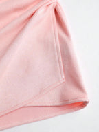 Sweetra Vintage Italian Style Maillard Color Pleated Bodycon Skirt, Sexy & Alluring For Autumn/Winter