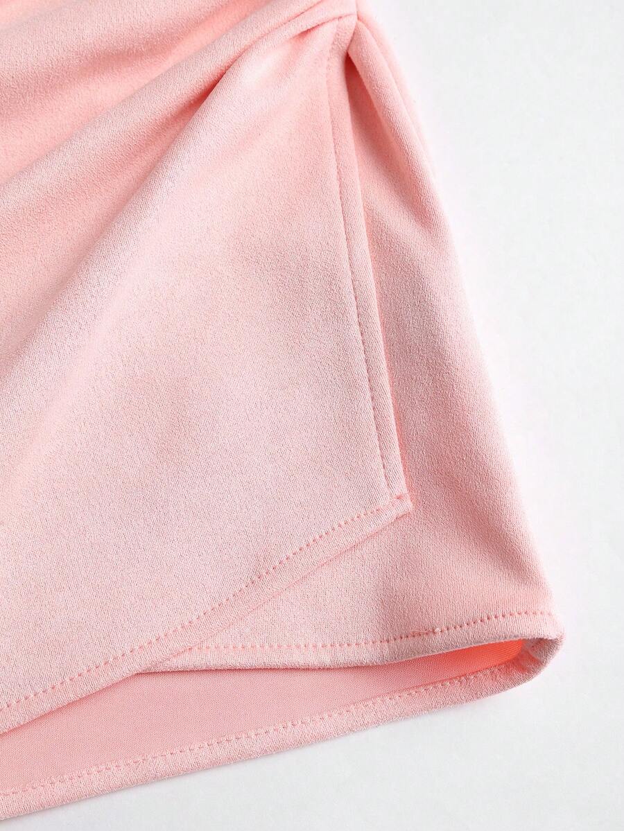 Sweetra Vintage Italian Style Maillard Color Pleated Bodycon Skirt, Sexy & Alluring For Autumn/Winter