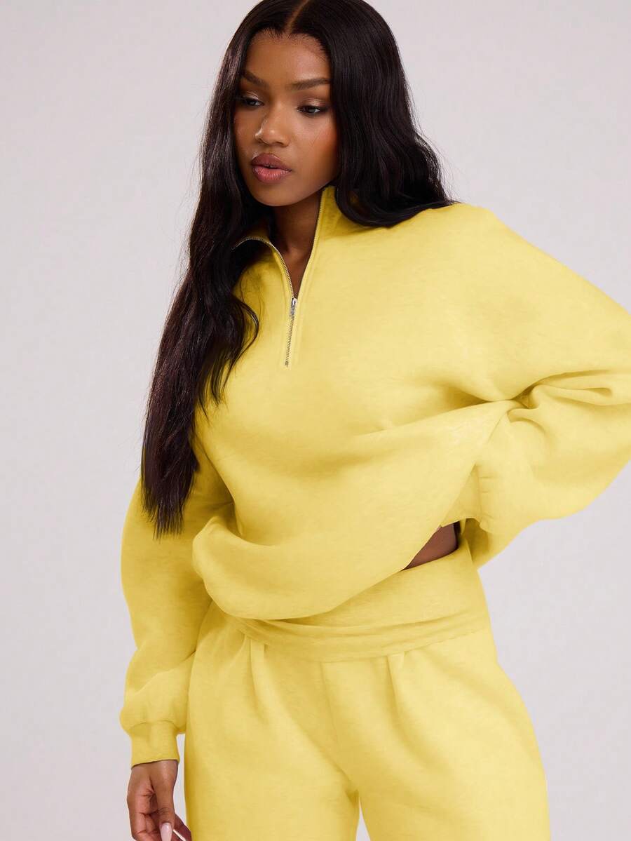 MUSERA Quarter Zip Oversized Sweatshirt Casual, Airport Graduation, Back To School, Teacher, Winter Carnival Vacation