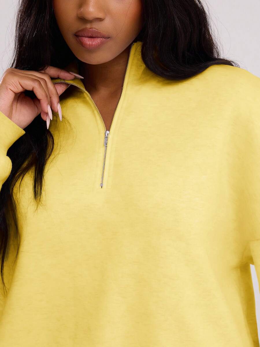 MUSERA Quarter Zip Oversized Sweatshirt Casual, Airport Graduation, Back To School, Teacher, Winter Carnival Vacation