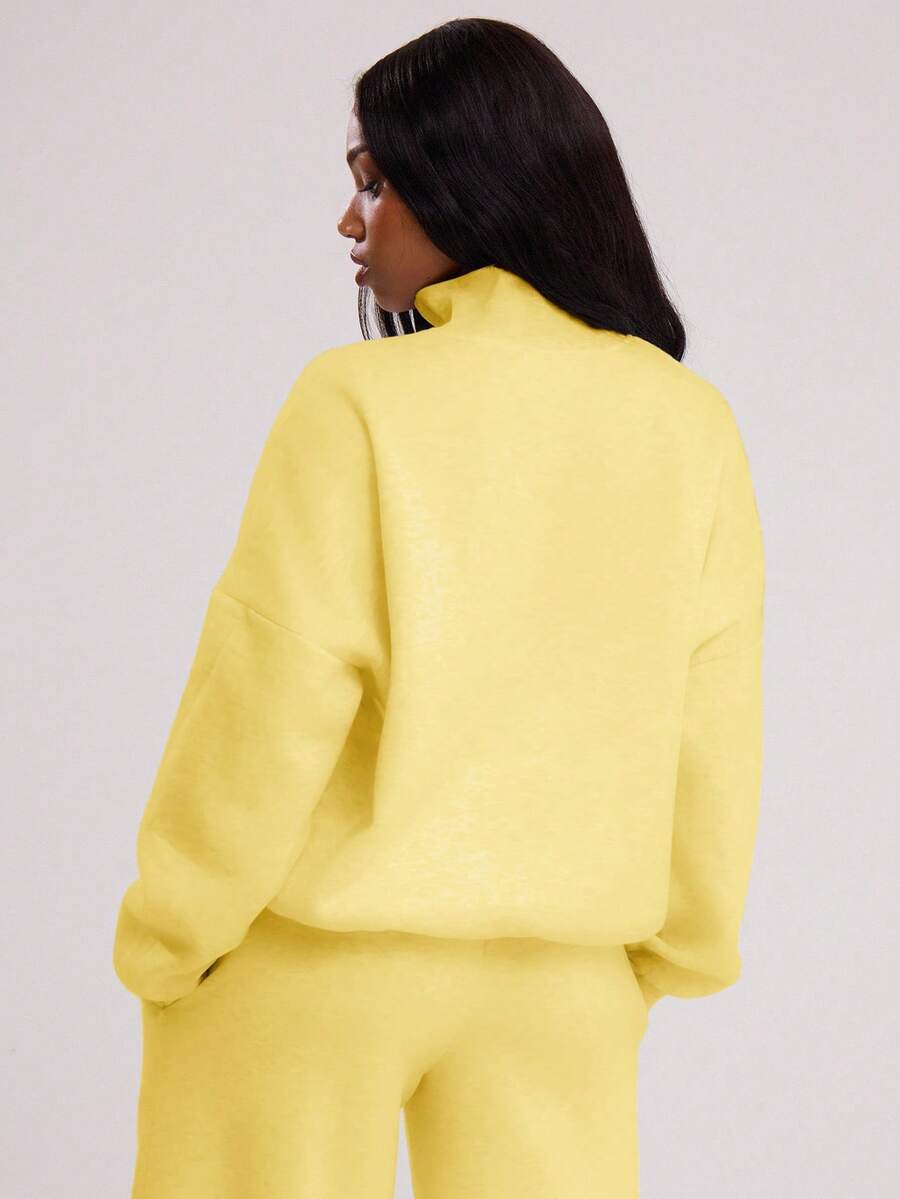 MUSERA Quarter Zip Oversized Sweatshirt Casual, Airport Graduation, Back To School, Teacher, Winter Carnival Vacation