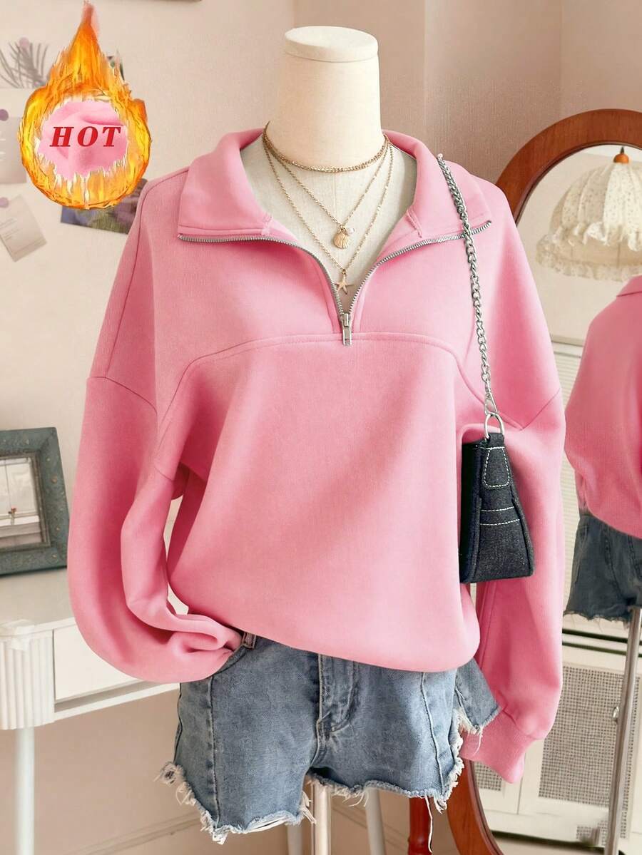 Lalippa Women's Loose Split Zip-Up Hoodie,Graduation,Teacher,Back To School Pullover Fall