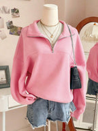 Lalippa Women's Loose Split Zip-Up Hoodie,Graduation,Teacher,Back To School Pullover Fall