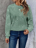 EMERY ROSE Casual Plaid Print Pattern Loose Fit Crew Neck Long Sleeve Sweatshirt For Women Checkered Top Argyle Sweater Winter Tops For Women Women Sweater Plaid Top,Casual
