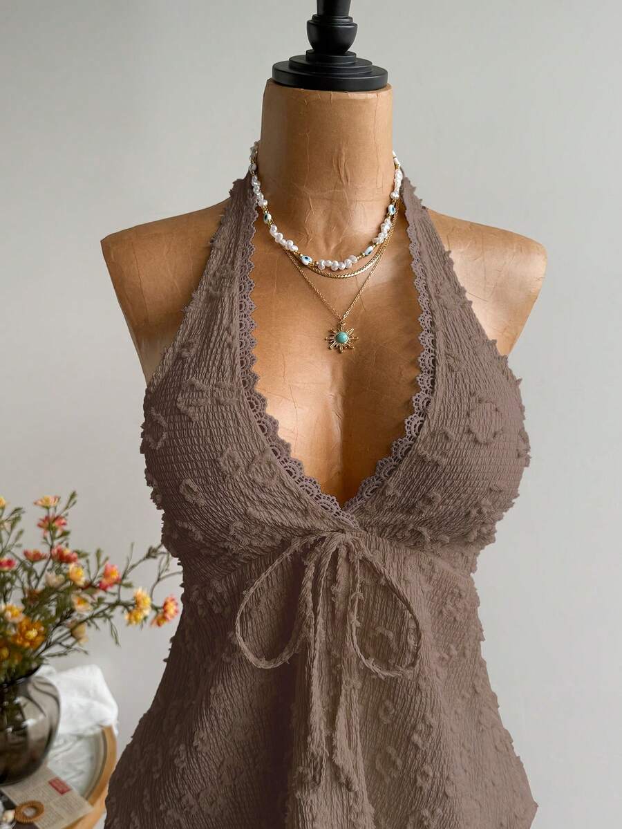 Rusttydustty Women's Backless Casual Vacation Bohemian Style Beach, Suitable For Valentine's Day, New Year, Party, Easter, Hawaiian Music Festival, Tropical Holiday