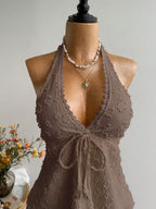 Rusttydustty Women's Backless Casual Vacation Bohemian Style Beach, Suitable For Valentine's Day, New Year, Party, Easter, Hawaiian Music Festival, Tropical Holiday