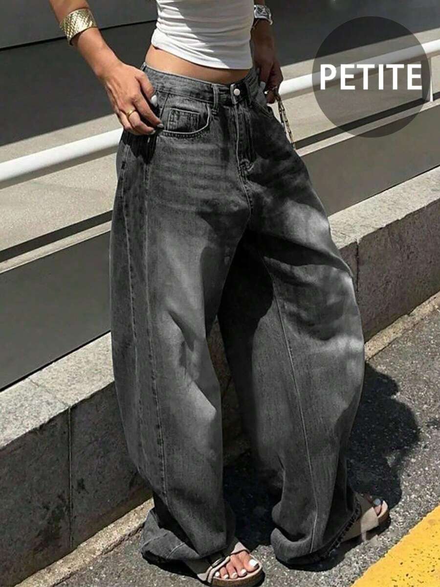 New Women's Retro Casual Boyfriend Style Straight Loose Fit Versatile Denim Jeans, All Season