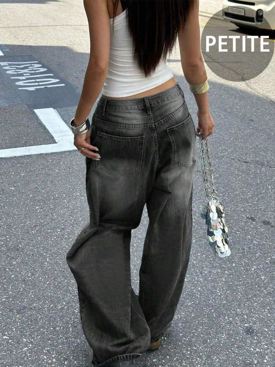 New Women's Retro Casual Boyfriend Style Straight Loose Fit Versatile Denim Jeans, All Season