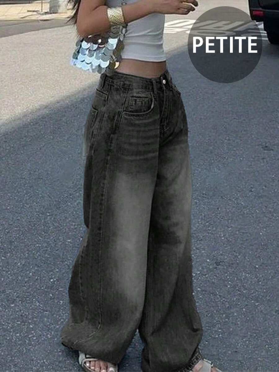 New Women's Retro Casual Boyfriend Style Straight Loose Fit Versatile Denim Jeans, All Season