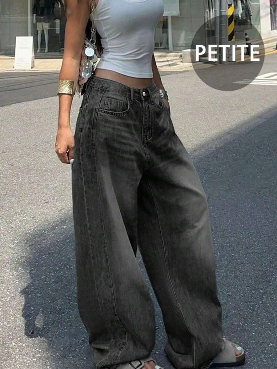 New Women's Retro Casual Boyfriend Style Straight Loose Fit Versatile Denim Jeans, All Season